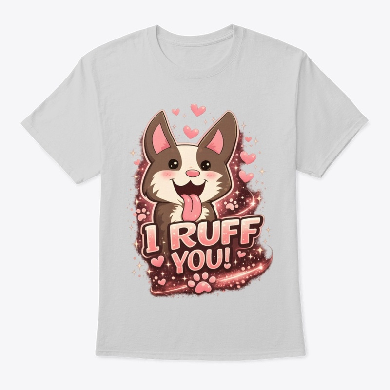 I Ruff You Cute Dog Valentine Design