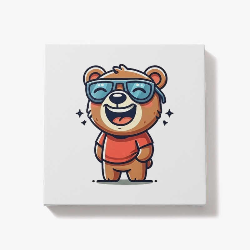 Cool Laughing Bear - Cartoon Vibes