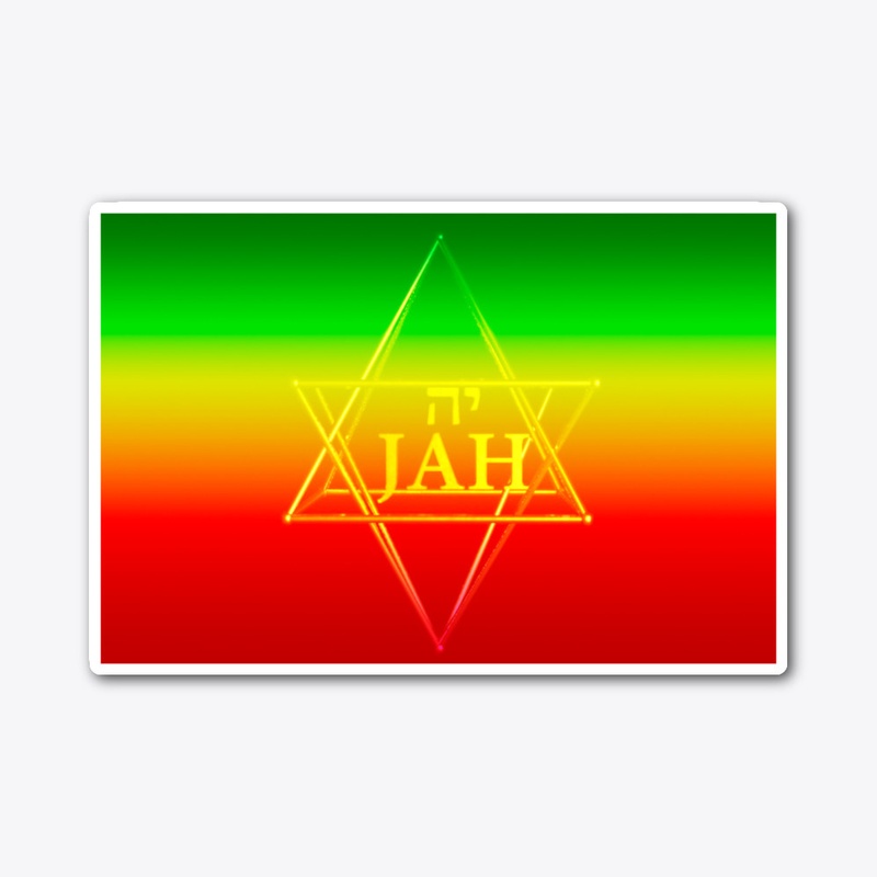 jah in hebrew with golden star of David