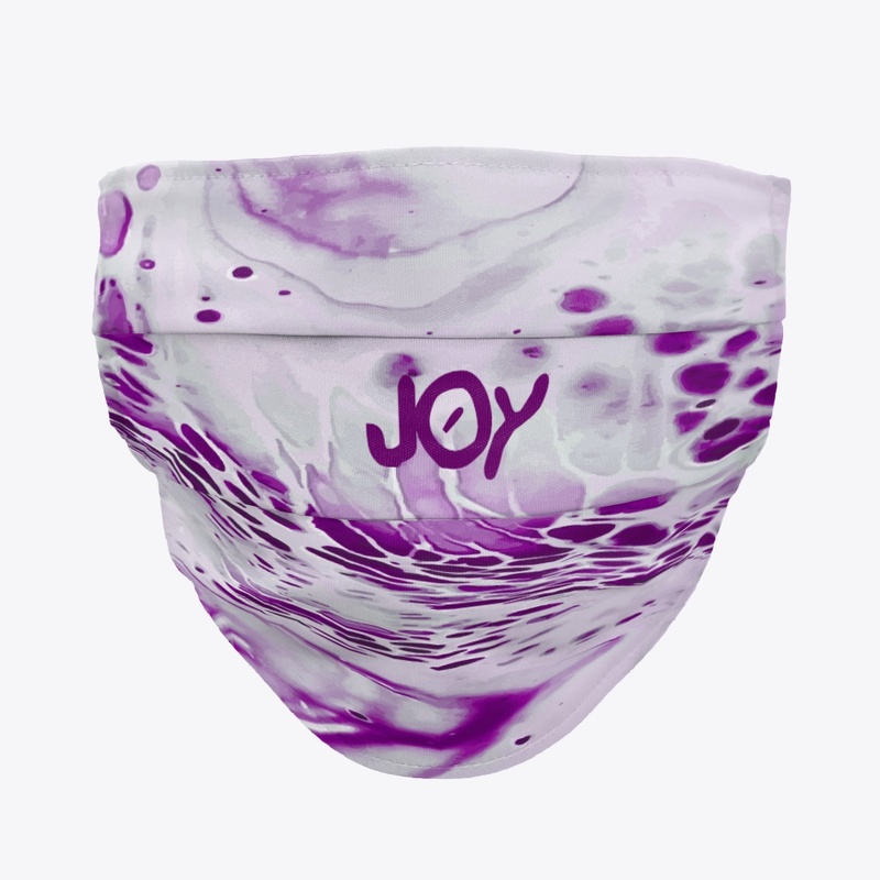 Purple Marble "JOY" Face Mask