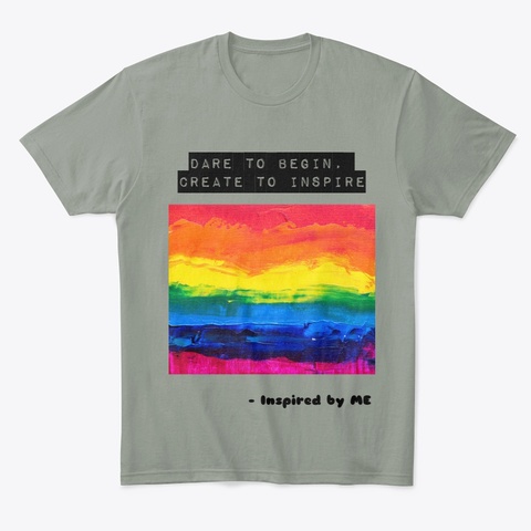 Dare To Begin Grey T-Shirt Front