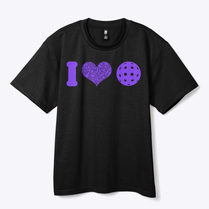 I heart pickleball electric purple