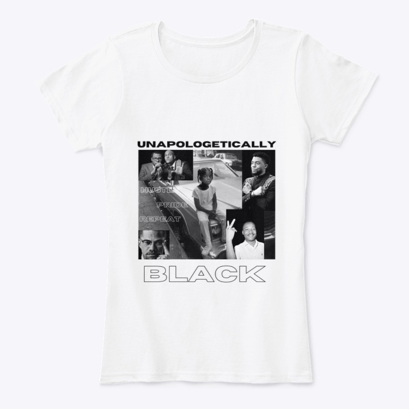 WOMENS UNAPOLOGETICALLY BLACK T-SHIRT 