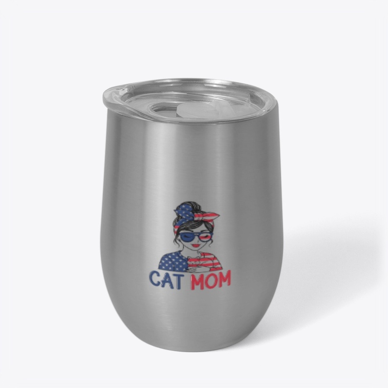 Patriotic Cat Mom - USA Style