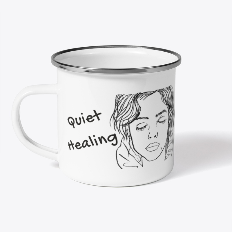 Quiet Healing – Minimal Line Art Mug
