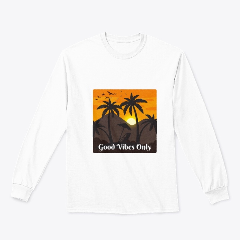 Good Vibes Only Tropical Sunset