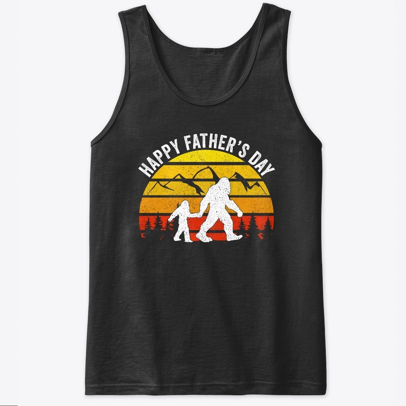 Happy Father's Day Bigfoot Dad Vintage