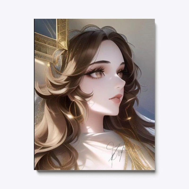 Anime Manga Themed Golden Queen