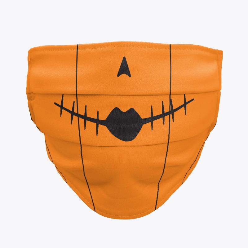 Lady Jack o lantern Pumpkin Face Mask
