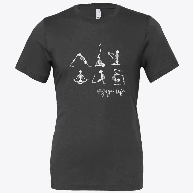 Yoga Life Skeleton with white characters