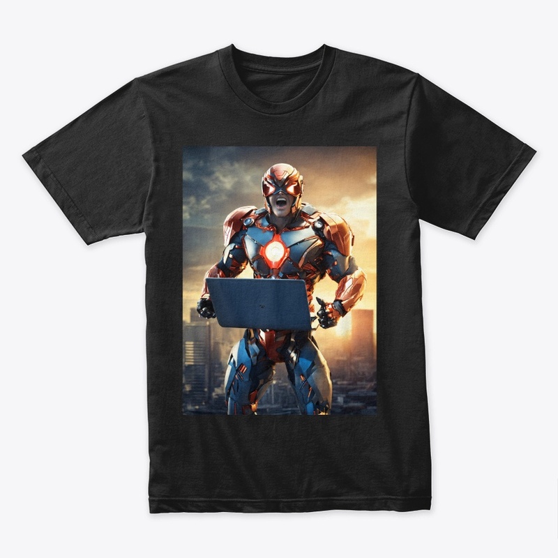 Screaming Cyborg Hero T-Shirt