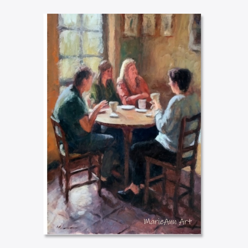At the Cafe, art by MarieAnn