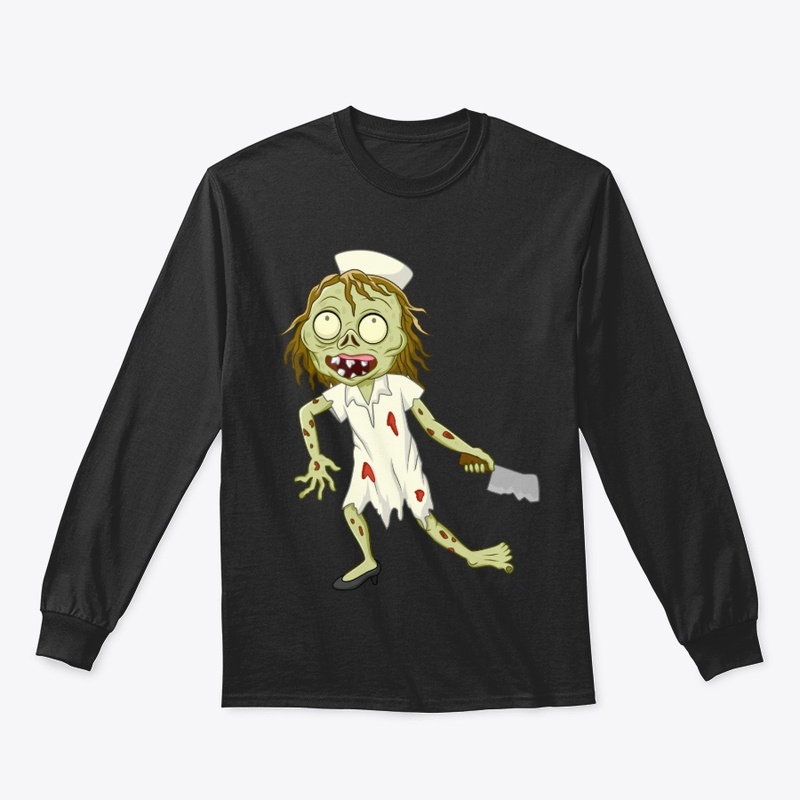 Zombie Nurse Drawing Tri-blend T-Shirt