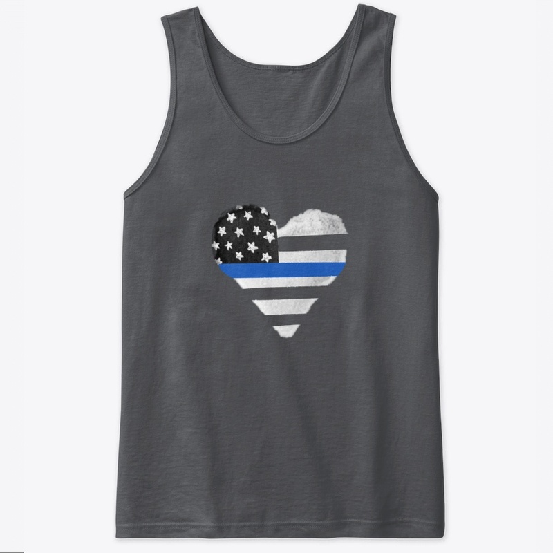 Thin Blue Line Heart