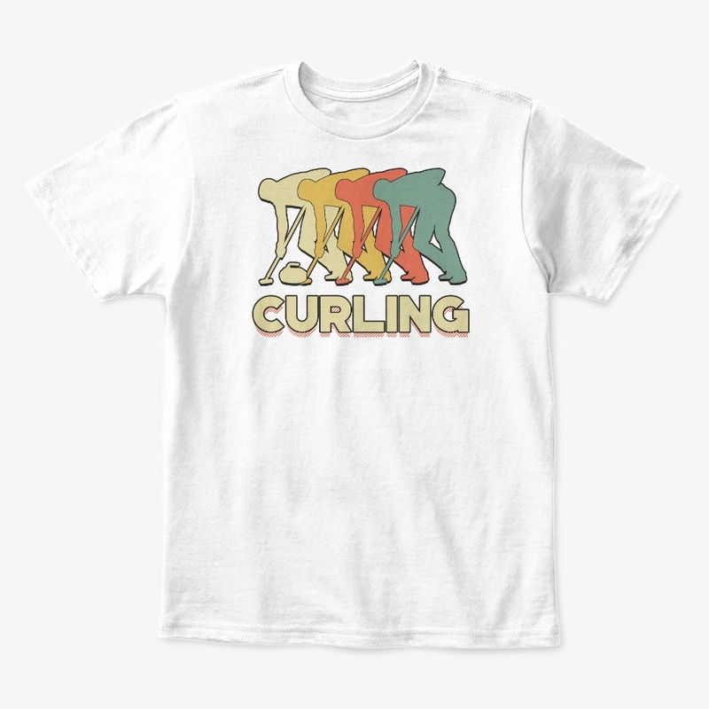 Retro Vintage Curling For Sports Lover