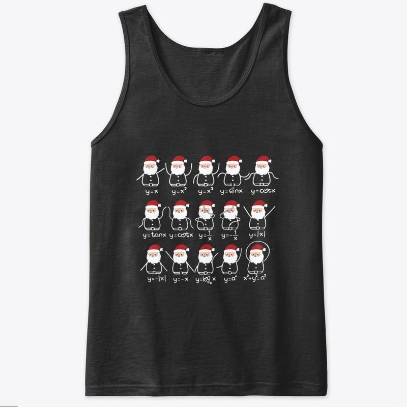 Math Teacher Christmas Santa Hat Shirt