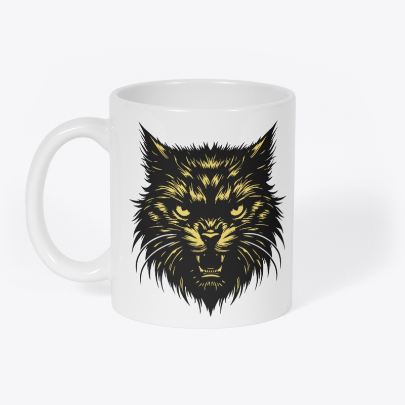 Angry Cat Head Design