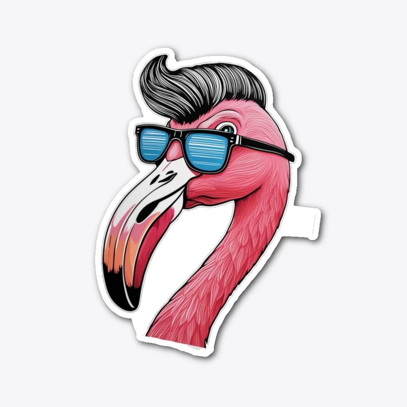 Flamingo sticker 