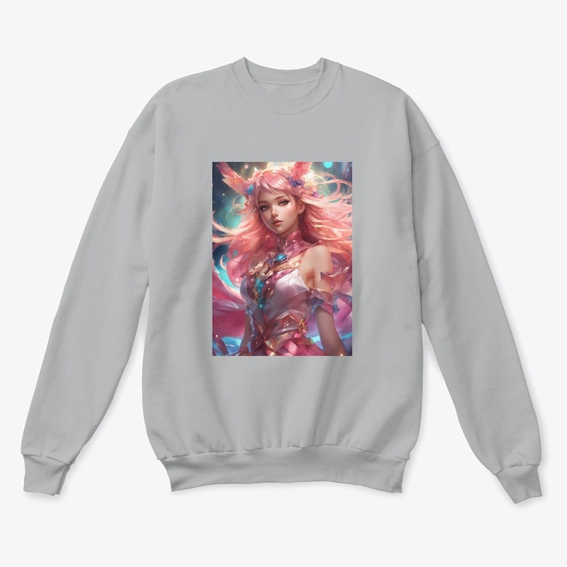 Abstract style anime art magical girl
