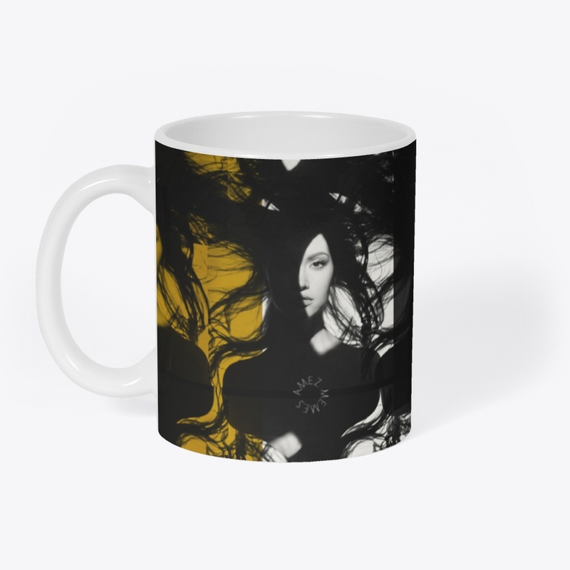 Woman Pink Yellow Pattern 