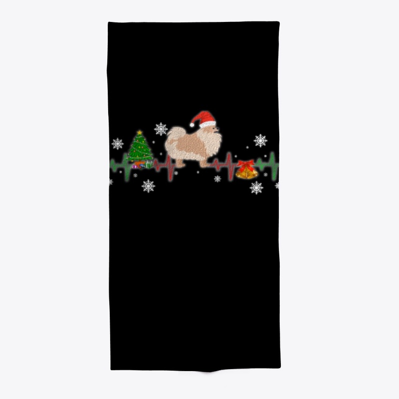 Pomeranian Christmas Heartbeat Gift