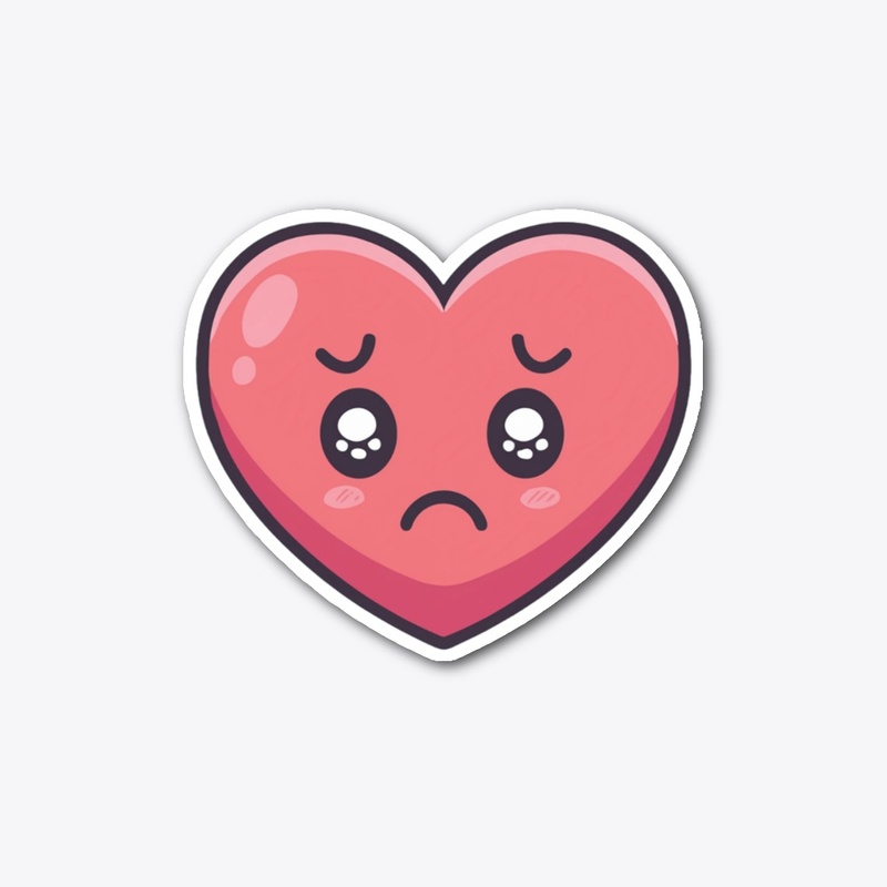 Sad heart print