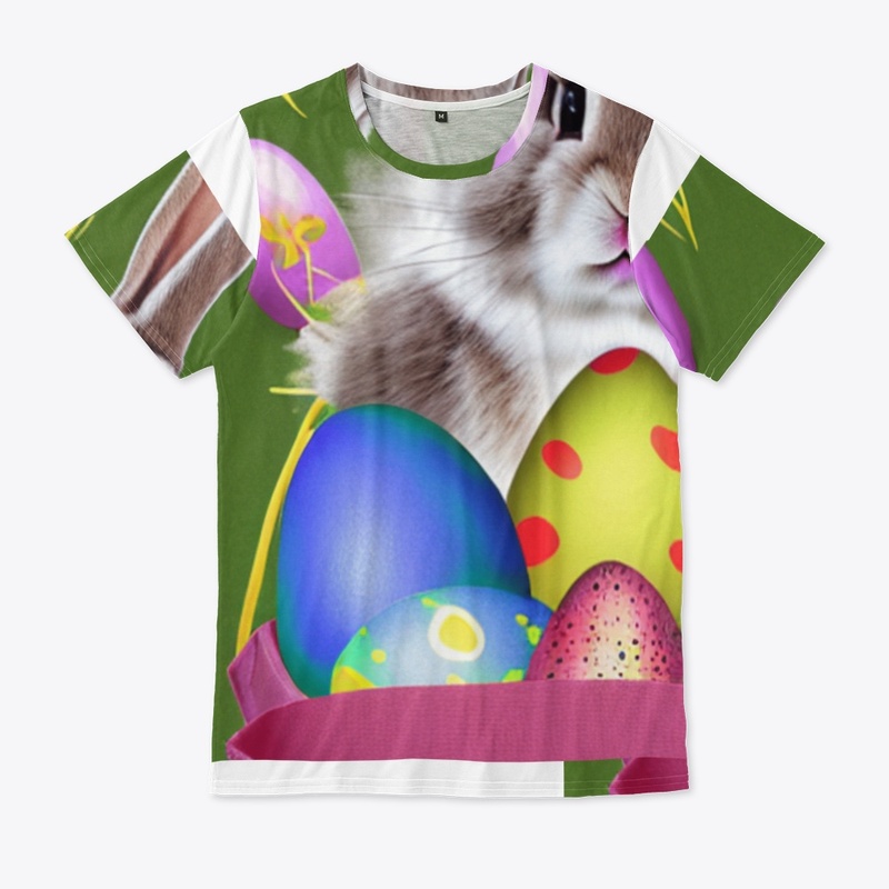 "Egg-Citing Easter Rabbit Print"