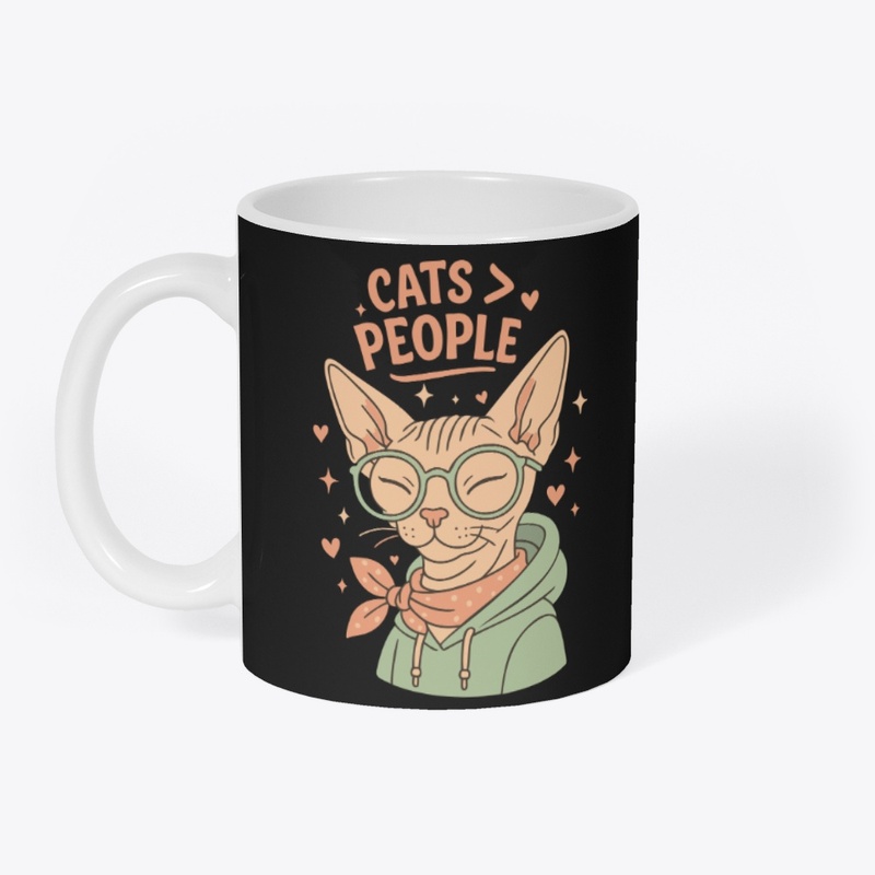 Cats Over People Hoodie Cat