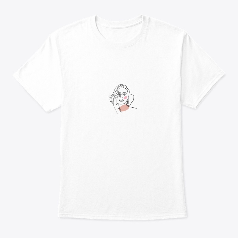 Abstract Woman Face Line Art T-Shirt
