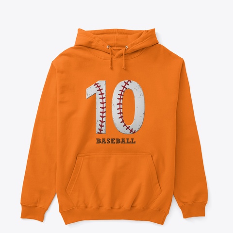 Baseball T Shirt Safety Orange T-Shirt Front