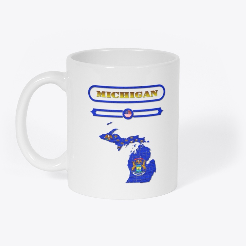 MICHIGAN MAP, MICHIGAN. SAMER BRASIL