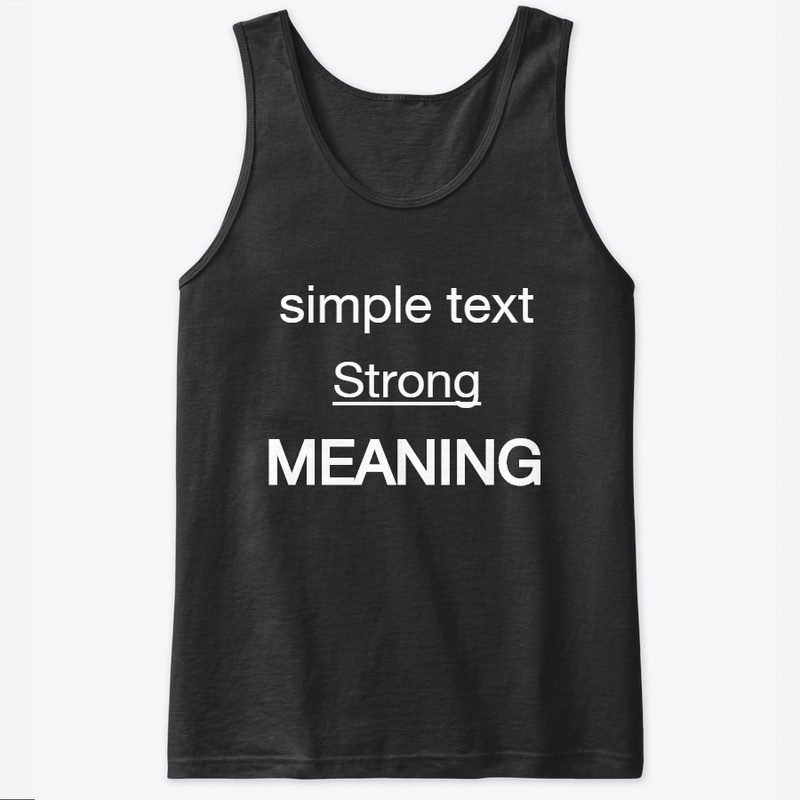 Simple Text Strong MEANING