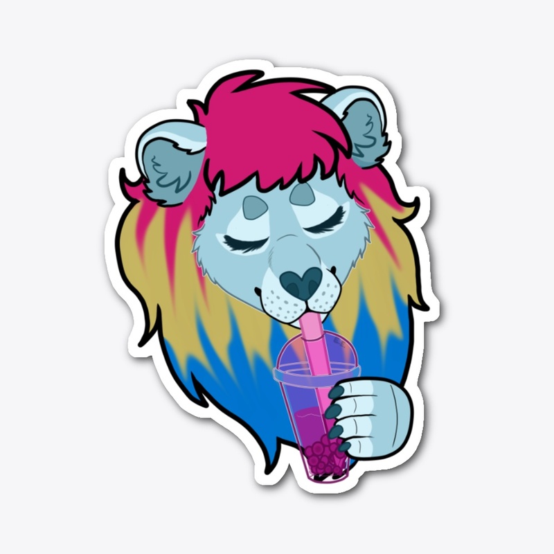Bubble Tea Pride Lion (Pansexual)