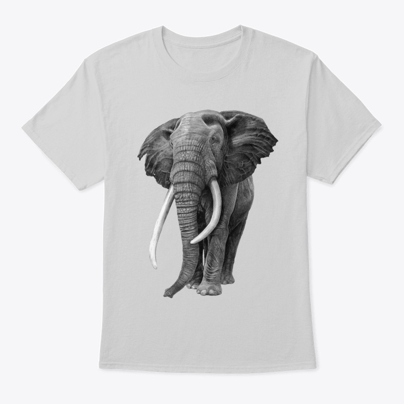 Bull elephant - Drawing In Pencil