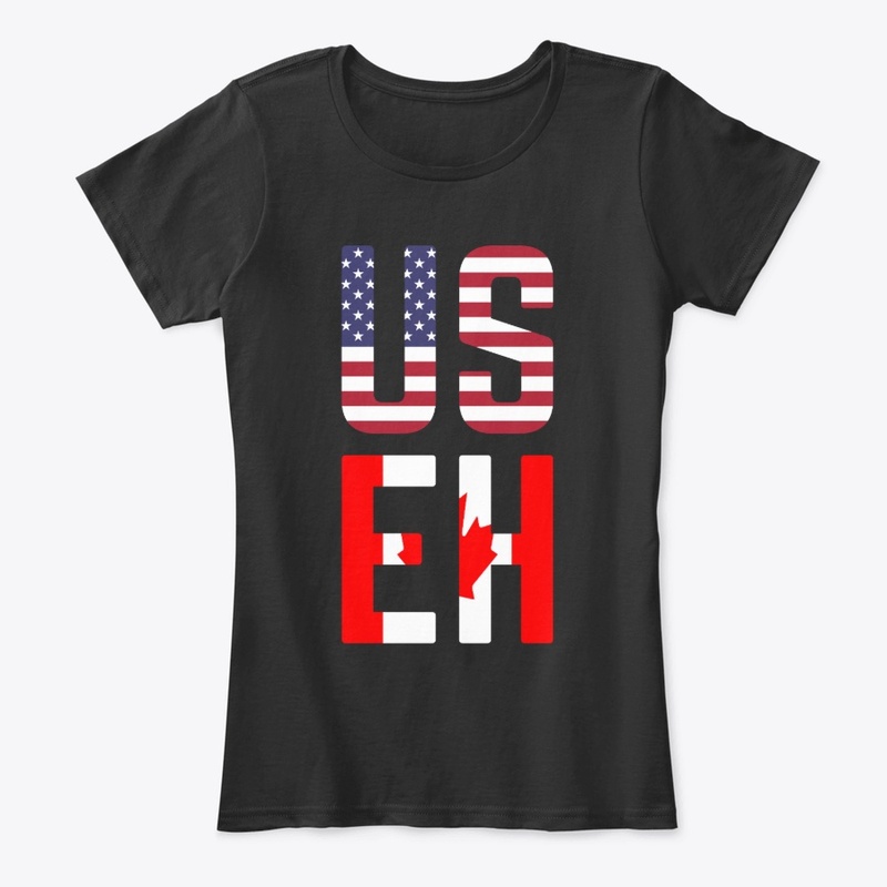 USEH America Canada Flag Funny American 