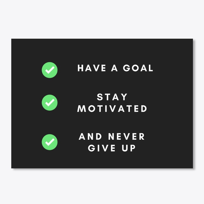 "Never Give Up" Motivational Tee