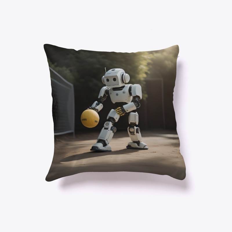 A robot playing pickleball