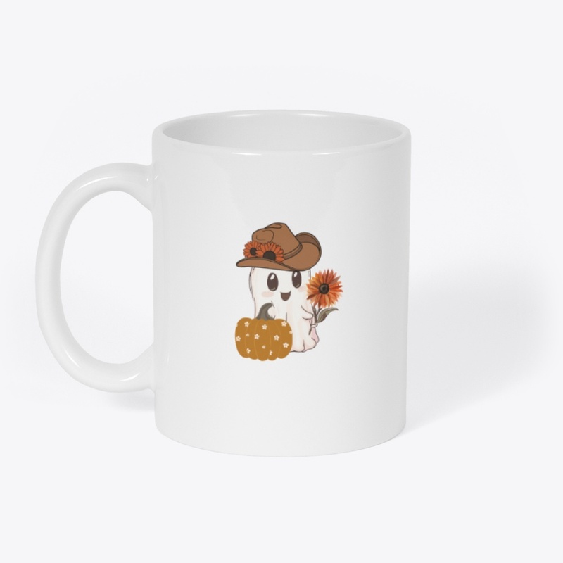  Cute Ghost in Cowboy Hat