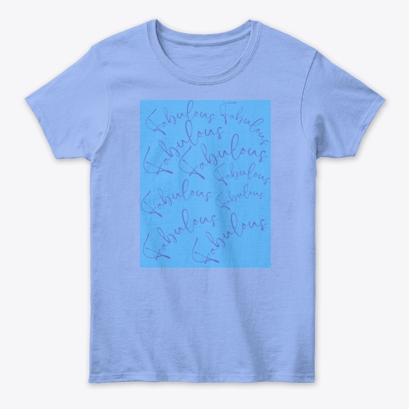 BLUE CURSIVE FABULOUS