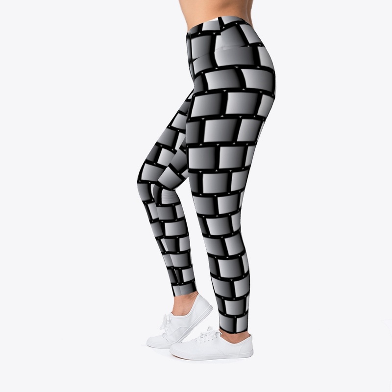 Metallic black leggings
