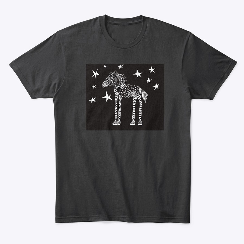 Doodle horse and stars...