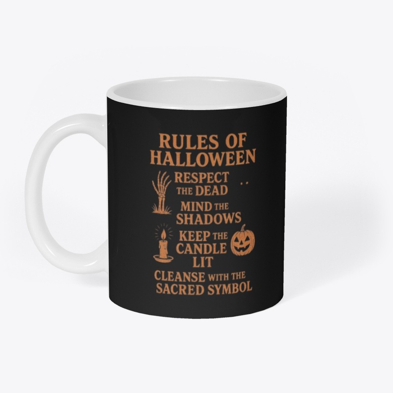 Rules of Halloween Spooky Typography 