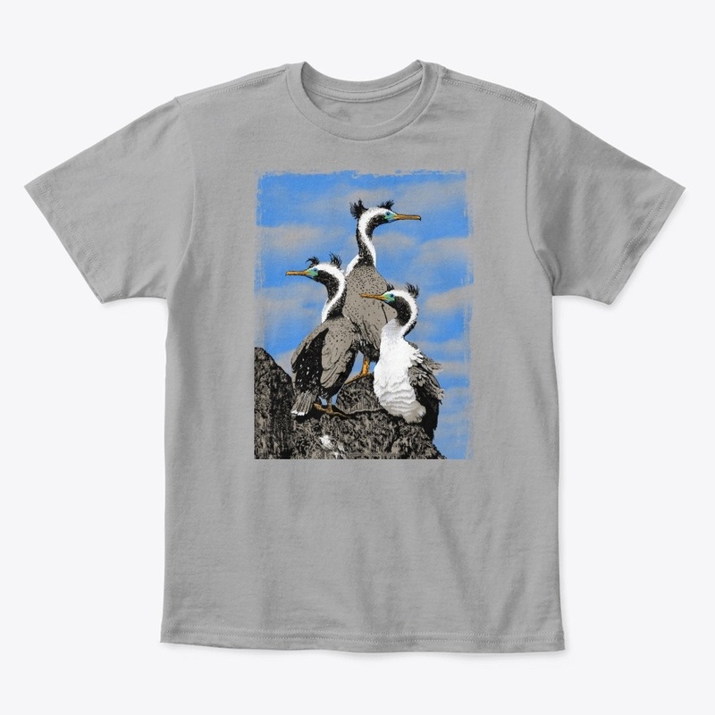 Spotted shags woodblock