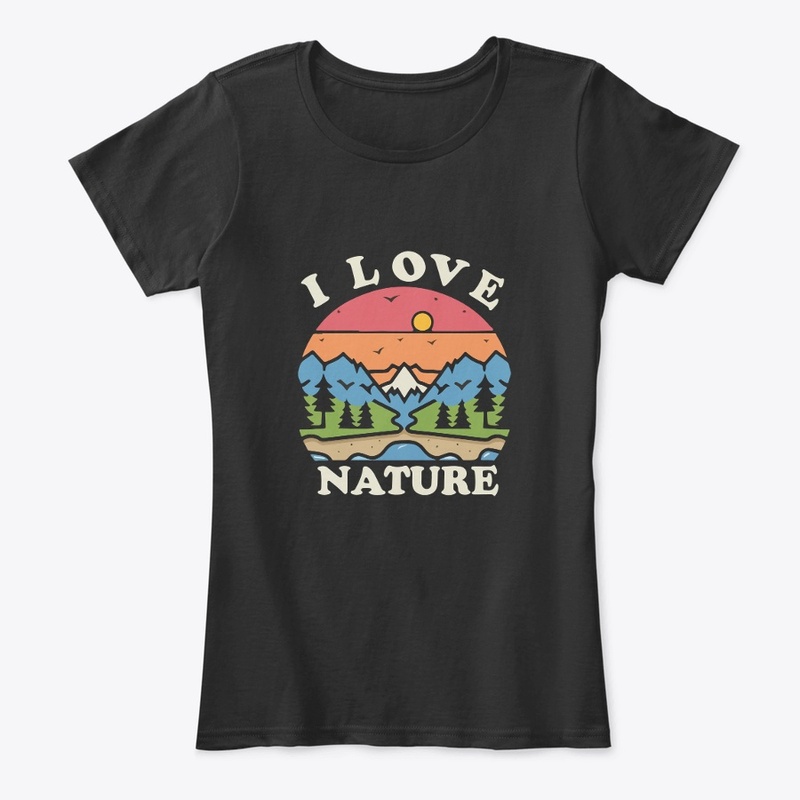 "I LOVE NATURE" T-shirt  design .