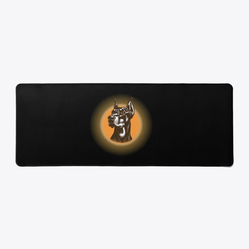 Sunset Doberman Head