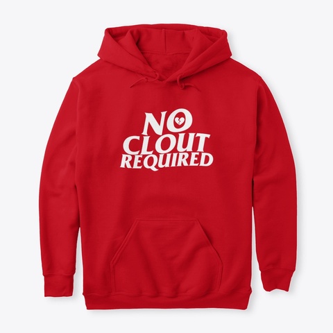 No Clout Required "Movement" Red áo T-Shirt Front