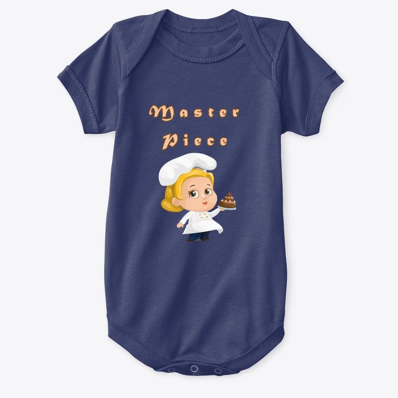 Master piece cake chef cartoon