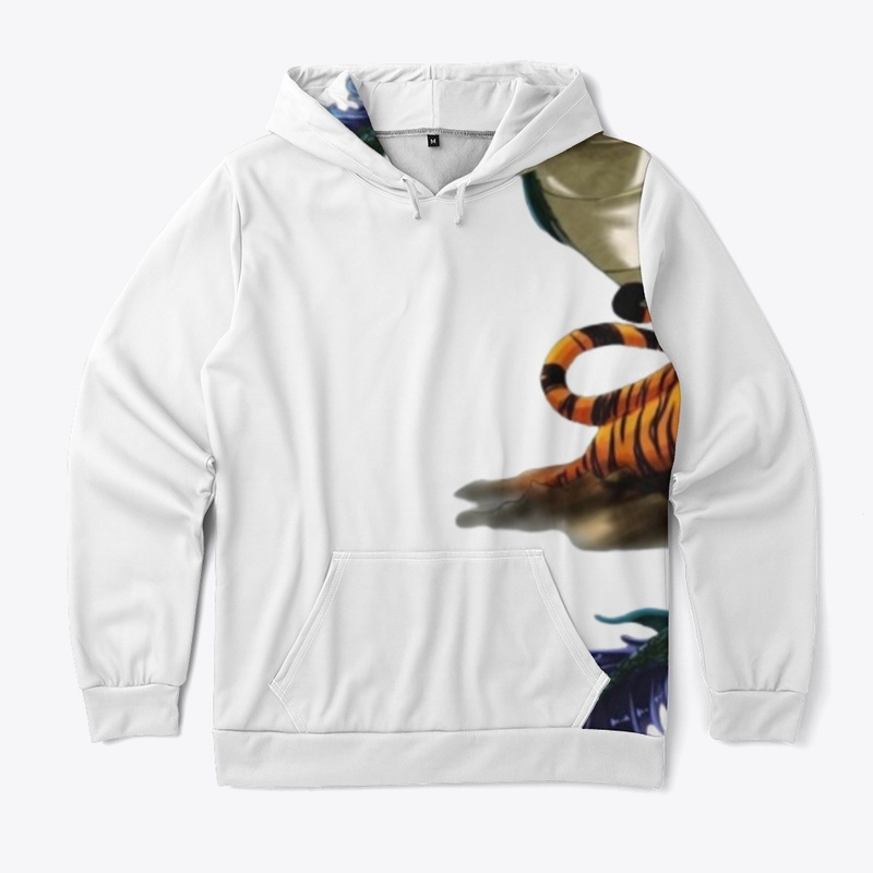 Tiger and dragon design T-shirt