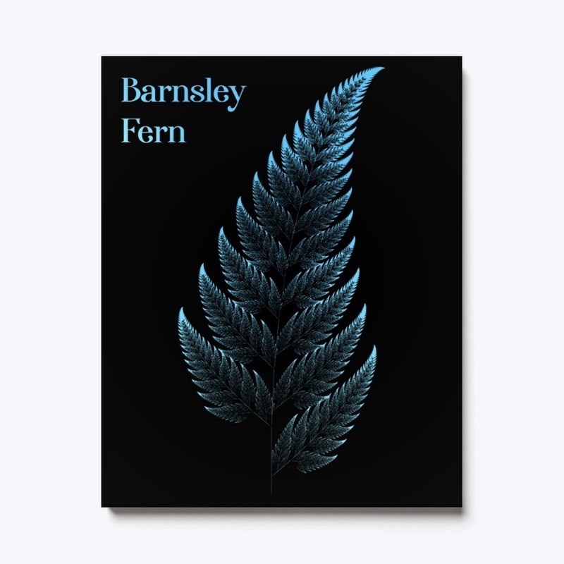 Barnsley Fern Fractal Blue