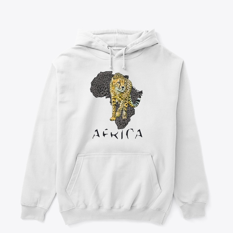 Cheetah Prowling with Africa Shape